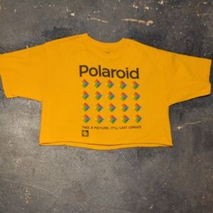 Polaroid Yellow Graphic Crop Top